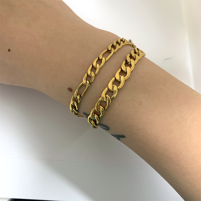 European and American fashion bracelet/stainless steel gold-plated