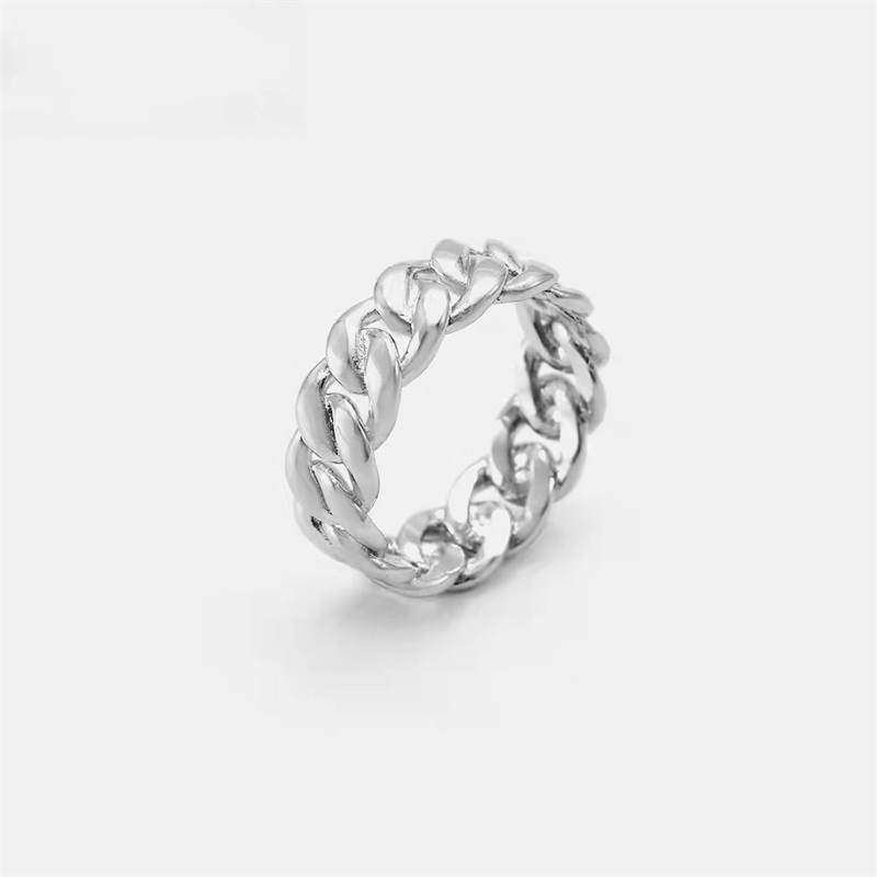 Stainless steel fashion ring  vacuum plating 18K gold and steel ring finger ring